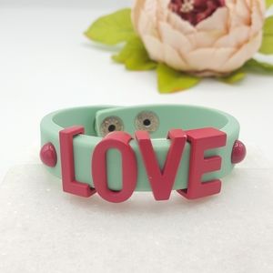 ✔️BCBGeneration Mint Green Love Strap Bracelet